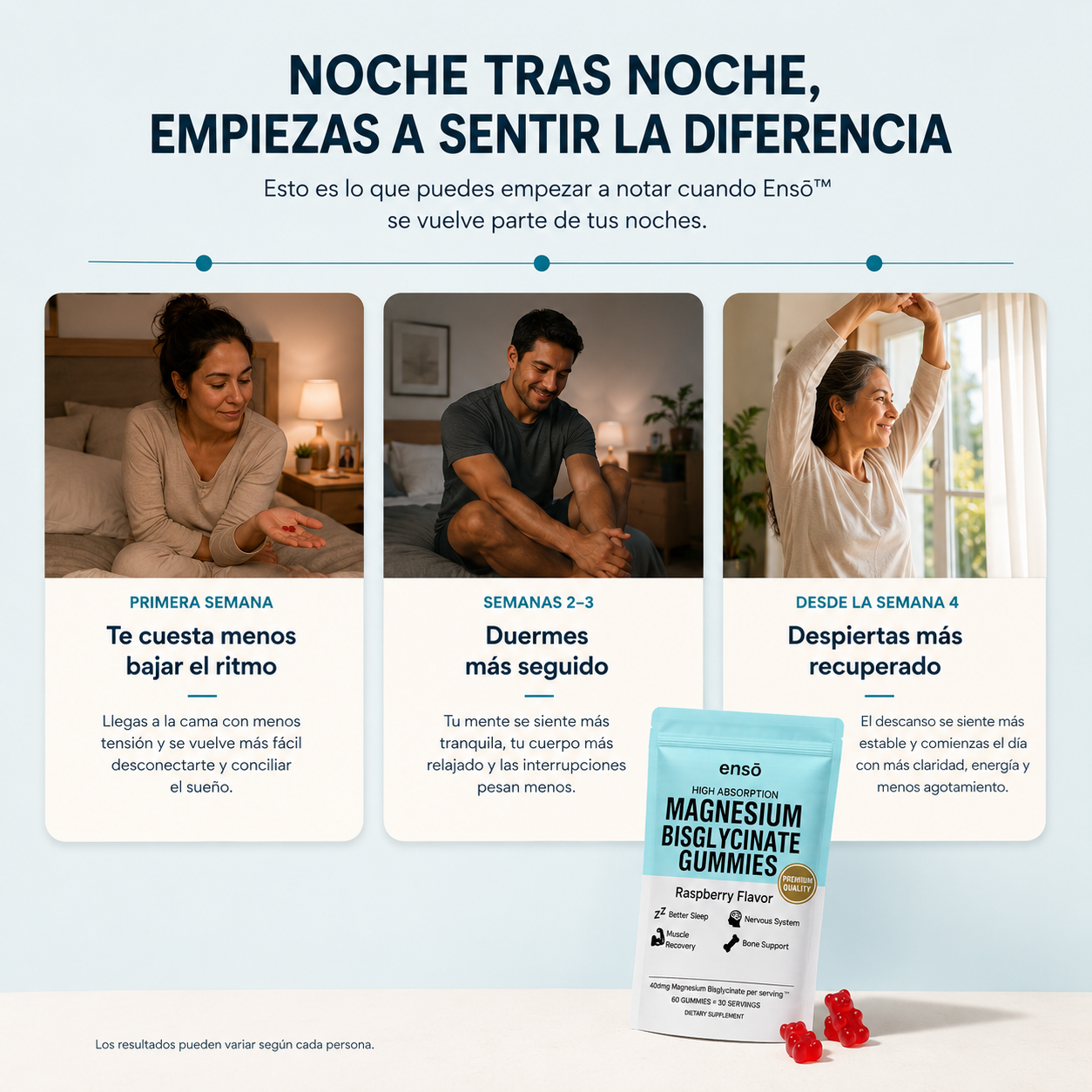 Ensō™: Gomitas de Magnesio Bisglicinato para Descanso y Recuperación