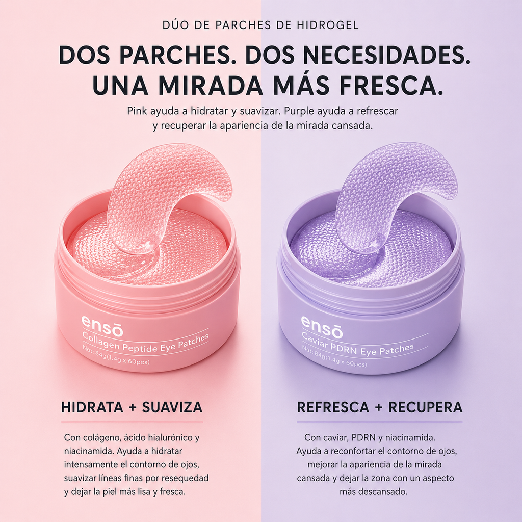 Dúo de Parches de Hidrogel para Mirada Cansada: Pink + Purple