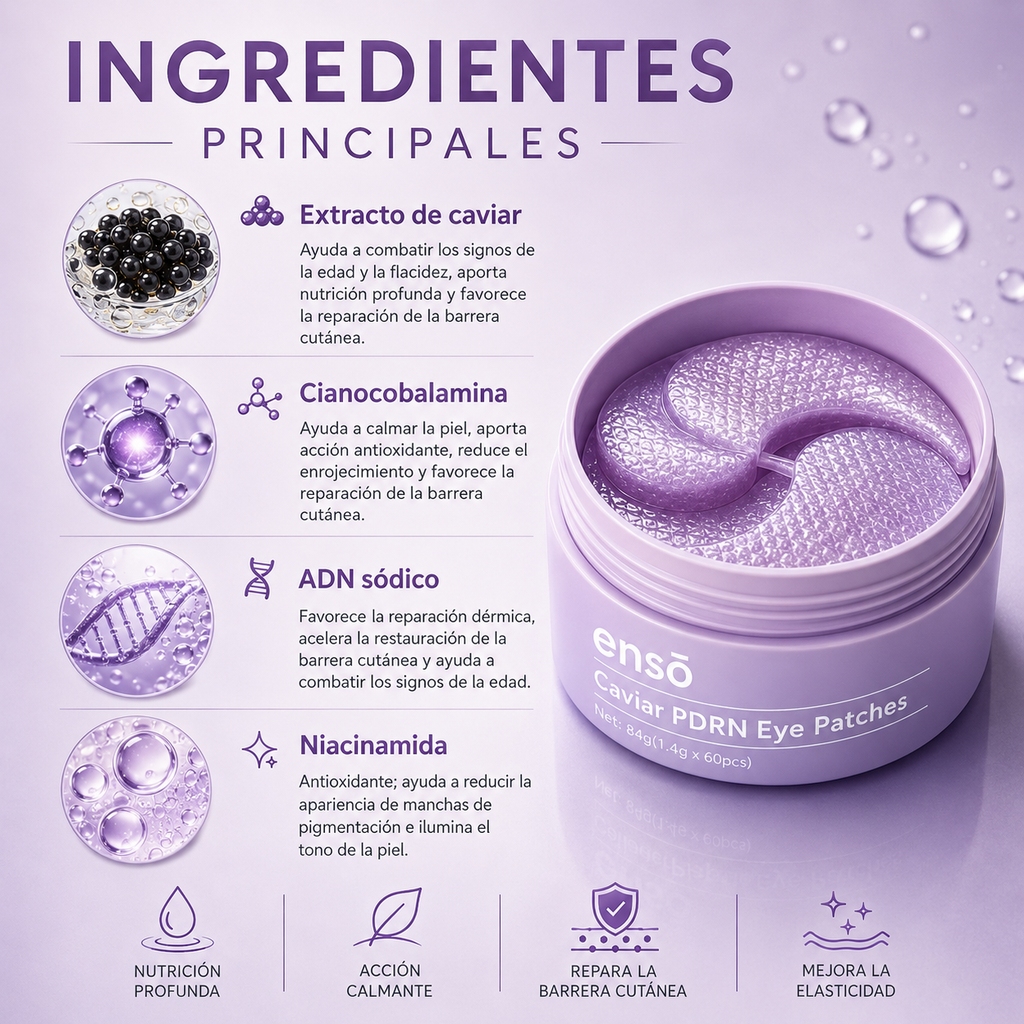 Dúo de Parches de Hidrogel para Mirada Cansada: Pink + Purple